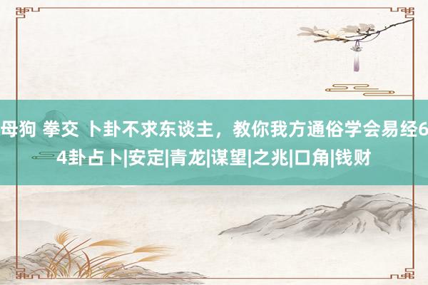 母狗 拳交 卜卦不求东谈主，教你我方通俗学会易经64卦占卜|安定|青龙|谋望|之兆|口角|钱财